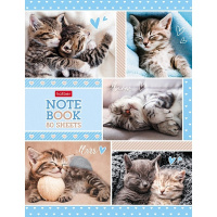 Бизнес-блокнот А5 80л "Пушистые мордочки" клетка 5-цветный блок 7БЦ 084933