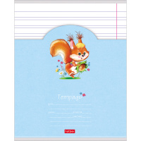 Тетрадь А5 12л узкая линия "Лохматики" на скобе  5 дизайнов 12Т5В7/046974