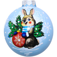 Шар 80мм "Зайчик с шариком" в подарочной упаковке КУ-80-224116