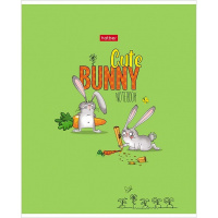 Тетрадь А5 48л клетка "Милый зайка" на скобе матовая ламинация 5 дизайнов 48Т5лВ1/079234