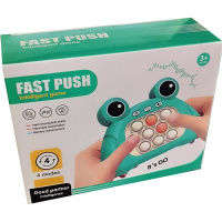 Игрушка-антистресс "Pop it. Лягушка голубая" 14х11см электронный, пластик (свет, звук) 10969-24