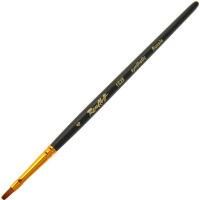 Кисть синтетика под колонок плоская №4 короткая ручка 1S25-4