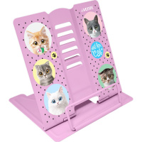 Подставка для книг металлическая "Need More Cat" 20х19см розовая, в пакете 8063305