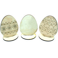 Заготовка для декорирования "Набор пасхальных яиц" 9см 3шт фанера 3мм 020016
