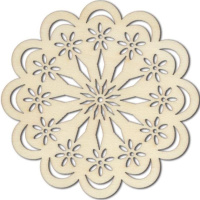 Заготовка д/декор. "Орнамент" 10,5х10,5см дерево BC-045/01