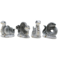 Сувенир "Змея" серо-белый 6,5х5см керамика, 4 видов Y10399-24