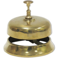 Звонок настольный "Секретарский" d-9см цвет золото, металл AL-82-495