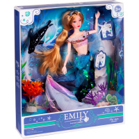 Русалка "Эмили" 35см пластик с аксессурами (руки сгибаются) LT240680