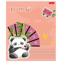 Тетрадь А5 24л клетка "Плюшевые панды" на скобе 5 дизайнов 24Т5В1/089119