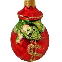 Ёлочное украшение "Мешок со змеей" h-9см в подарочной упаковке ФУ-419