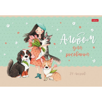 Альбом для рисования А4 20л "Вместе весело" на скобе 5 дизайнов 072284