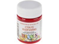 Краска акриловая по стеклу и керамике 50мл карминовая 4028319