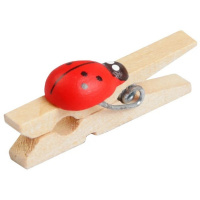 Прищепки 35мм Божья коровка, 10 шт/уп. Y8179-19