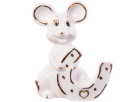 Сувенир Мышка с подковой 8см Y8044-19