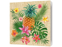 Салфетка 33х33мм 1шт Ананас трехслойная 1005703