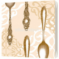 Набор салфеток для декупажа 33х33мм 15шт Столовые приборы трехслойная 1002955