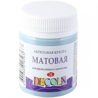Краска акриловая 50мл серо-голубая матовая Декола 14328536
