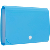 Папка на кнопке 12 отделений "Vivid" А6 0,17мм пластик, голубой E5561