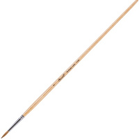 Кисть колонок микс круглая №3 длинная ручка 112203