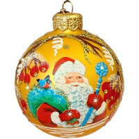 Шар 65мм "Праздничный Дед Мороз" в подарочной упаковке КУ-65-254006