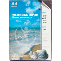 Обложка для переплета 100 листов А4 0,20мм пвх дымчатый 4415