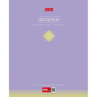 Тетрадь А5 48л клетка Физика "Трогательная пастель" на скобе ламинация Soft-touch 089843