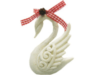 Ёлочное украшение "Лебедь" 11см белый Y3801-16