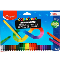 Карандаши 24 цвета "Color'Peps Infinity" трехгранные пластик, ударопрочный грифель, картон 861601