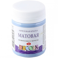 Краска акриловая 50мл пыльная синяя матовая Декола 14328535