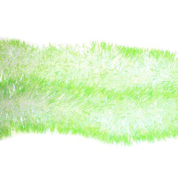 Мишура 9смх2м белая с зелеными кончиками P-4