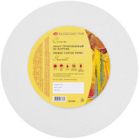 Холст на картоне круглый d-24см 100% хлопок, среднее зерно, 280г/м2 142452062