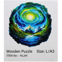 Пазл 16х14см дерево L "Ночь в горах" HL241/11339-24