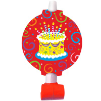 Набор карнав.язычков "Торт яркий" 6шт F 6046330