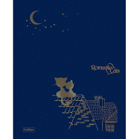 Тетрадь А5 48л клетка "Romantic cats" на скобе 3D фольга матовая ламинация 5 дизайнов 072933