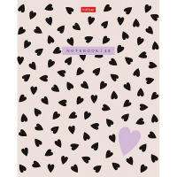 Тетрадь А5 48л клетка "LOVE IS..." на скобе тиснение 5 дизайнов 48Т5тВ1/093099