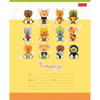 Тетрадь А5 12л косая линия "Лесята" на скобе 5 дизайнов 080090