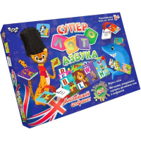 Лото развивающее "Супер Лото Азбука" рус+англ., СЛА-01RE