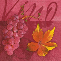 Салфетки Красное вино, 33х33х3сл., 1 шт, фон бордов. 11095486