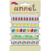 Набор атласных  лент 12 мм 5x5 цв "Встреча весны"  CRS-024