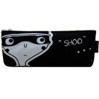 Пенал "Забавные эмоции" 19,5х7х3,5см, треугольный, 1 отделение, текстиль, черный BB2403