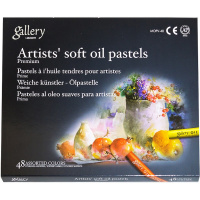Пастель масляная 48 цвета "Gallery Soft Dry" круглый корпус, картон MGMOPV48