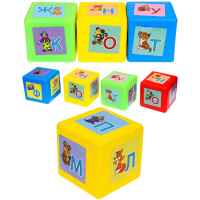 Кубики выдувные 10шт. "Азбука" 8см, с картинками К10-0826