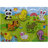 Пазл "Домашние животные №2" 8 элементов 30х22см дерево 11406-24/3
