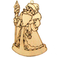 Подвеска "Дед Мороз" 9см фанера 3мм 550010