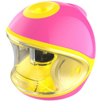 Точилка электрическая 1 отв. "Keyroad" пластик, с контейнером, цвет ассорти KR971783