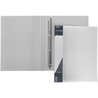 Папка на 4-х кольцах "DIAMOND" А4 40 мм полупрозрачная белая 4AB4_02031/038405