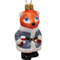 Ёлочное украшение "Лисичка" h-10см в подарочной упаковке ФУ-608