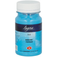 Краска акриловая 100мл небесно-голубая Ладога 2227512