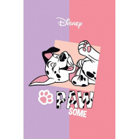 Блокнот А7 48л "Далматинцы" клетка, склейка, 3-х цветный блок, 5 дизайнов 48Б7В1к