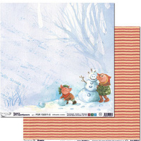 Бумага д/скрапбукинга 30,5х30,5см "Однажды зимой" 1л 190 г/кв.м PSR/150811-5